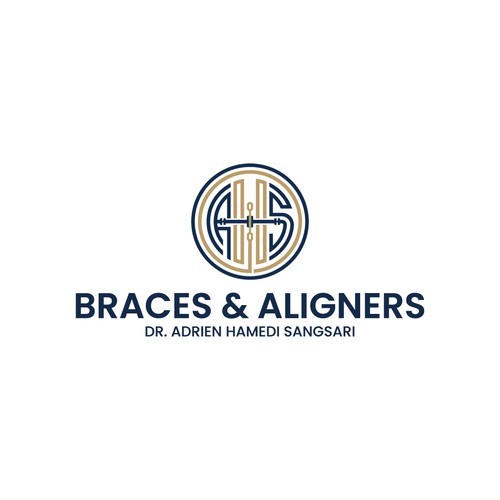 Braces design with the title 'Orthodontic Practice Monogram - Braces & Aligners'