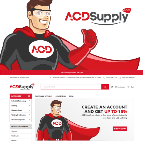 Superhero design with the title 'ACD Superhero'