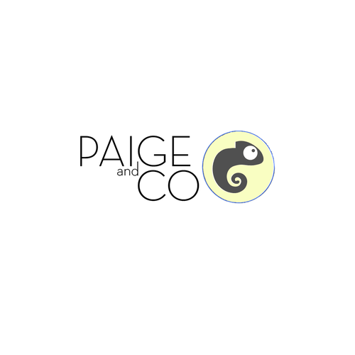 Black and yellow logo with the title 'Simple Logo for Paige and Co.'