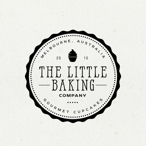 Bakeshop design with the title 'Sophisticated logo for a gourmet cupcake business'