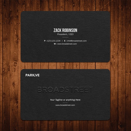 Letterpress design with the title 'Spot Business Card'