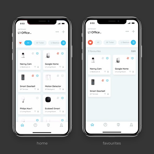 Comfortable design with the title 'Clean app design for a smart home.'