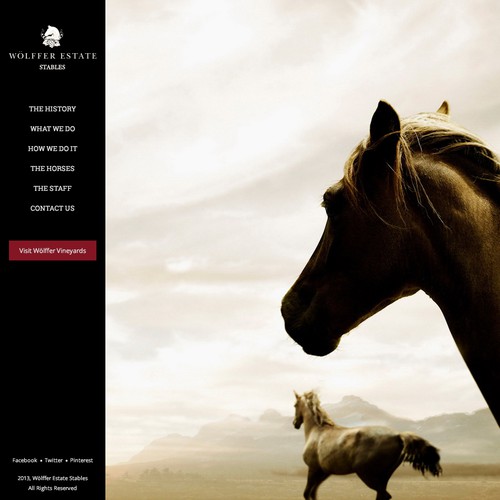 Redesigned website with the title 'Wölffer Estate Stables'