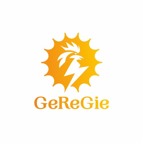 Rooster logo with the title 'logo for GeReGie,  Regional Community Energy'