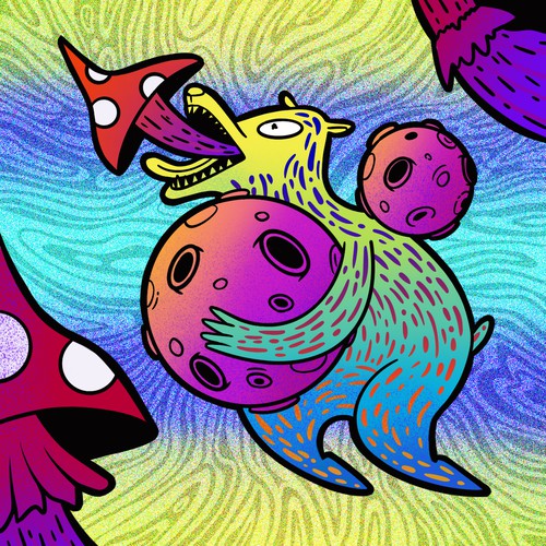 Crazy design with the title 'Psychedelic design'