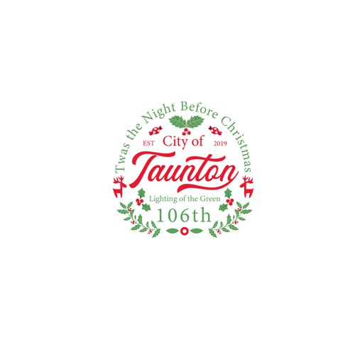 Christmas logo with the title 'Twas the Night Before Christmas'