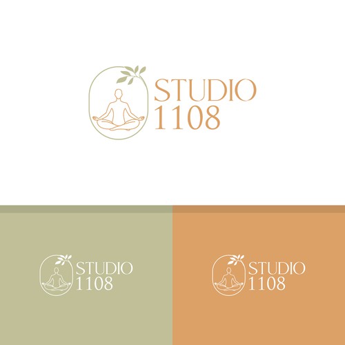 Yoga studio design with the title 'Studio 1108 Logo Design'