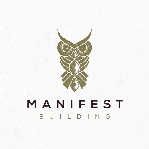 Owl design with the title 'Manifest Building'