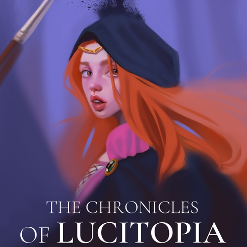 Digital art book cover with the title 'Book Cover Design'