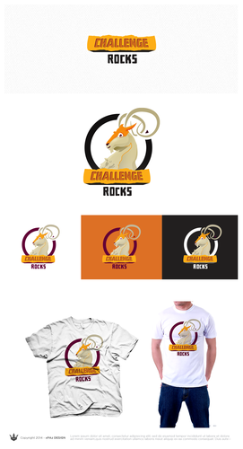 Playground design with the title 'Rock climbing gym needs a logo that conveys a good challenge.'