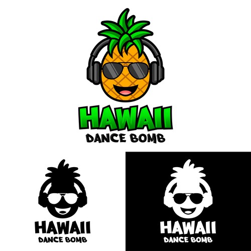 Pineapple logo with the title 'HAWAI DANCE BOMB'