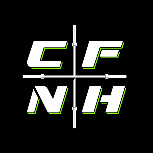 Barbell design with the title 'CrossFit North Harbour '