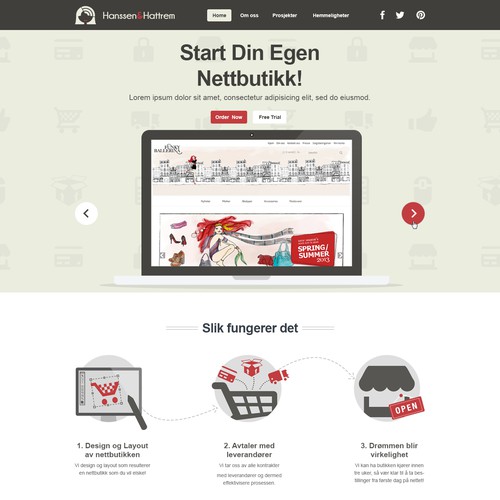 Development website with the title 'Girly firm wants trendy website design. Please, make us big!'