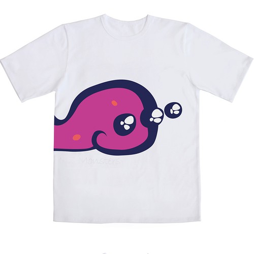 Logo artwork with the title 'Create three characters for a children's book: Dad, kid & lake monster (think Ugly Doll, Olivia Pig)'