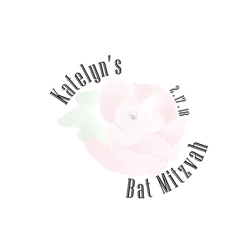 Bat and bar mitzvah logo with the title 'Bat Mitzvah Logo'