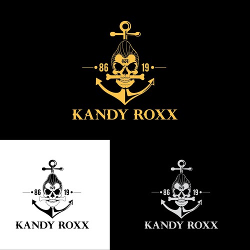Bone logo with the title 'KANDY ROXX LOGO'