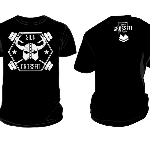 CrossFit t-shirt with the title 'Recherche de logo pour t-shirt Crossfit'