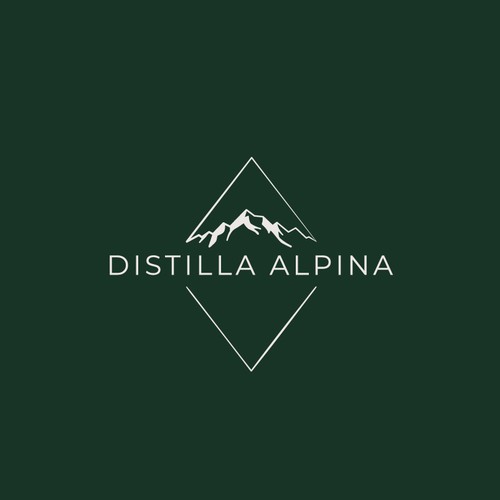 Essential oils logo with the title 'Distilla Alpina'