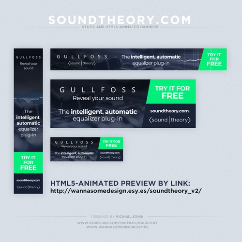 HTML5 design with the title 'HTML5-animated & static banners'