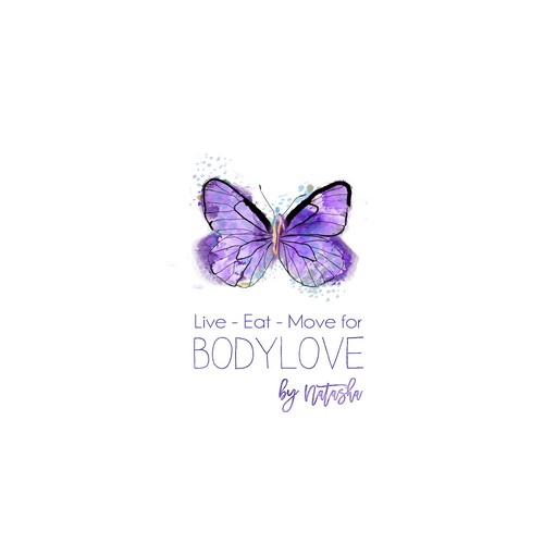 Butterfly design with the title 'Logo for Body Love - Physical Fitness'