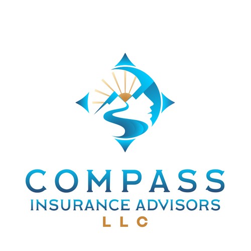 Compass design with the title 'Compass Logo Design'