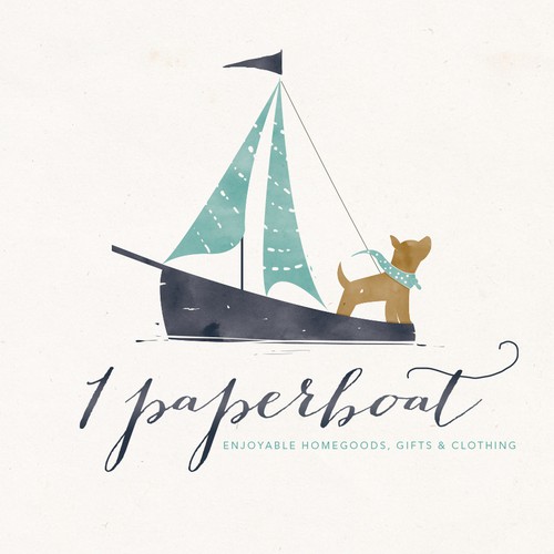 Gift design with the title 'dog n boat'