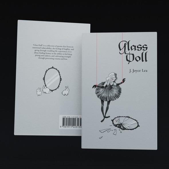 Bunny design with the title 'Illustrated poetry book cover'