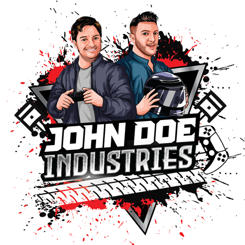 Instagram logo with the title 'Bold design for John Doe Industries. '
