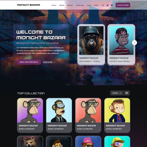 Aesthetic website with the title 'Homepage design'