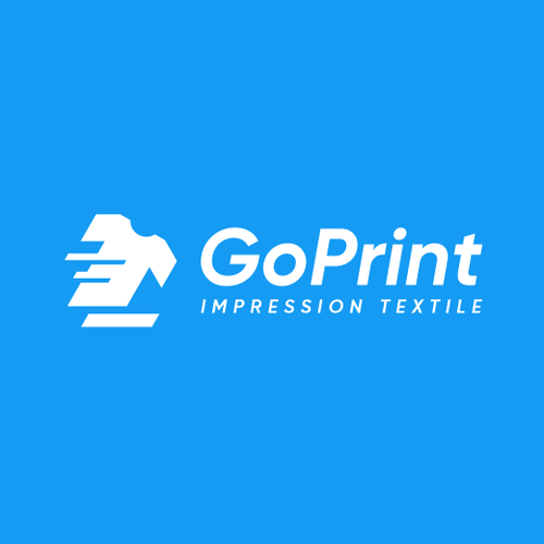 Textile logo with the title 'Go Print'