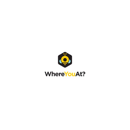 Beehive logo with the title 'Logo Design for Where You At?'