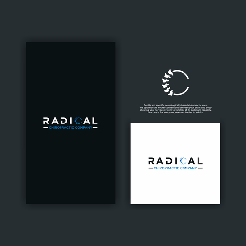 Chiropractic logo with the title 'Radical Chiropractic Company'