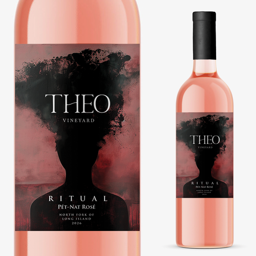 Design with the title 'Rosé Wine label'