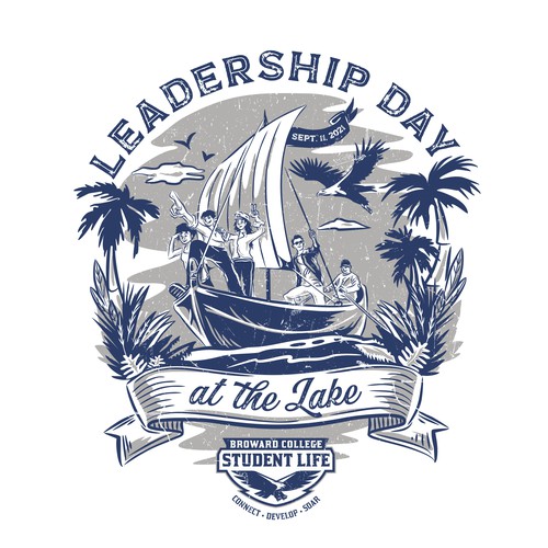 Student design with the title 'Leadership Day T-shirt design'