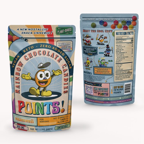 Candy packaging with the title 'Vintage Packaging Design - Chocolate Candies '