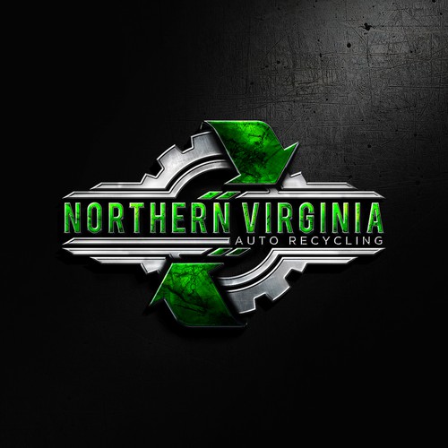 Recycling logo with the title 'Northern Virginia Auto Recycling'
