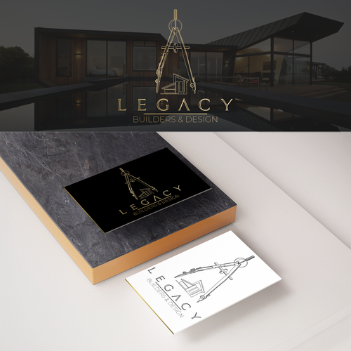 Building logo with the title 'Logo Design for Legacy Builders and Design'