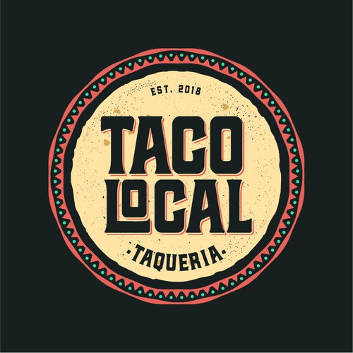 Burrito logo with the title 'Tortilla Logo For Taco Food Trucks'