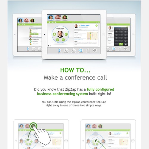 Newsletter design with the title 'ZipZap Drip Email Campaign'