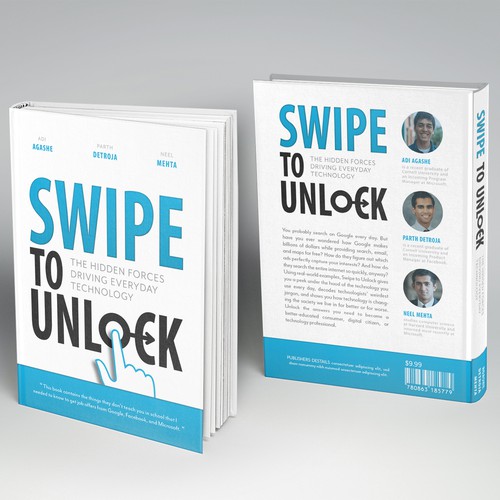 Bright book cover with the title 'Book Cover Design '