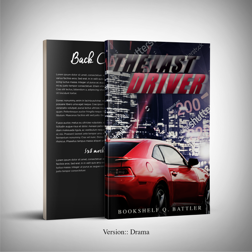 Futuristic book cover with the title 'The Last Driver'