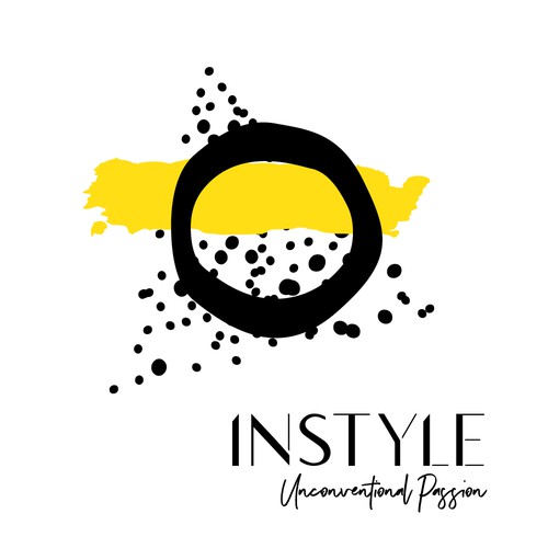 Yellow and black design with the title 'Art concept for the high fashion company'