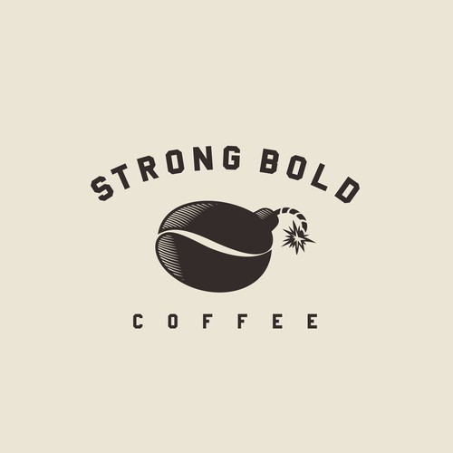 Bomb logo with the title 'coffee logo'