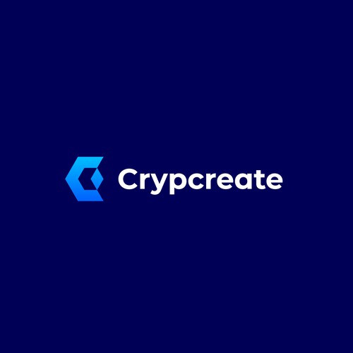 Cryptocurrency logo with the title 'Crypcreate Logo'