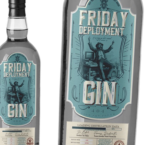 Whiskey design with the title 'label design'