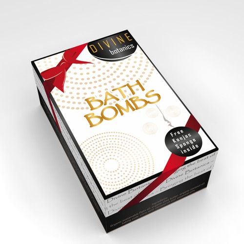 Bath packaging with the title 'BathBombs BoxDesign'