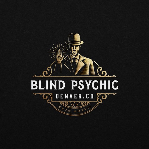 Retro brand with the title 'BLIND PSYCHIC LOGO PROPOSAL'