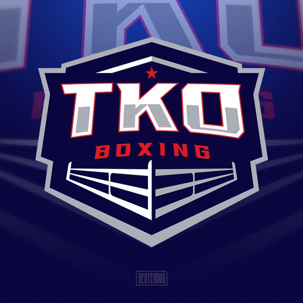 Combat design with the title 'TKO Boxing'