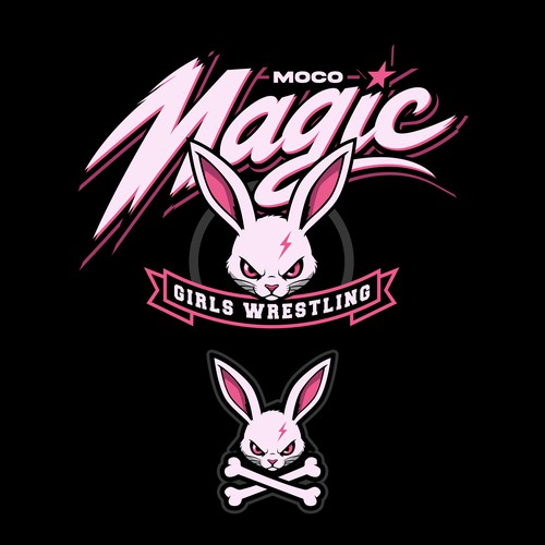 Wrestling logo with the title 'Girls Wrestling Logo'