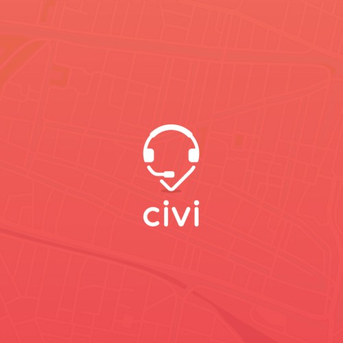 Headphone design with the title 'Logo for CIVI'